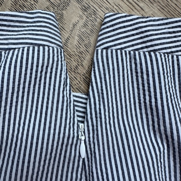 Banana Republic Striped Seersucker High Low Ruffle Hem Lined Midi Skirt size 6 - Picture 13 of 16
